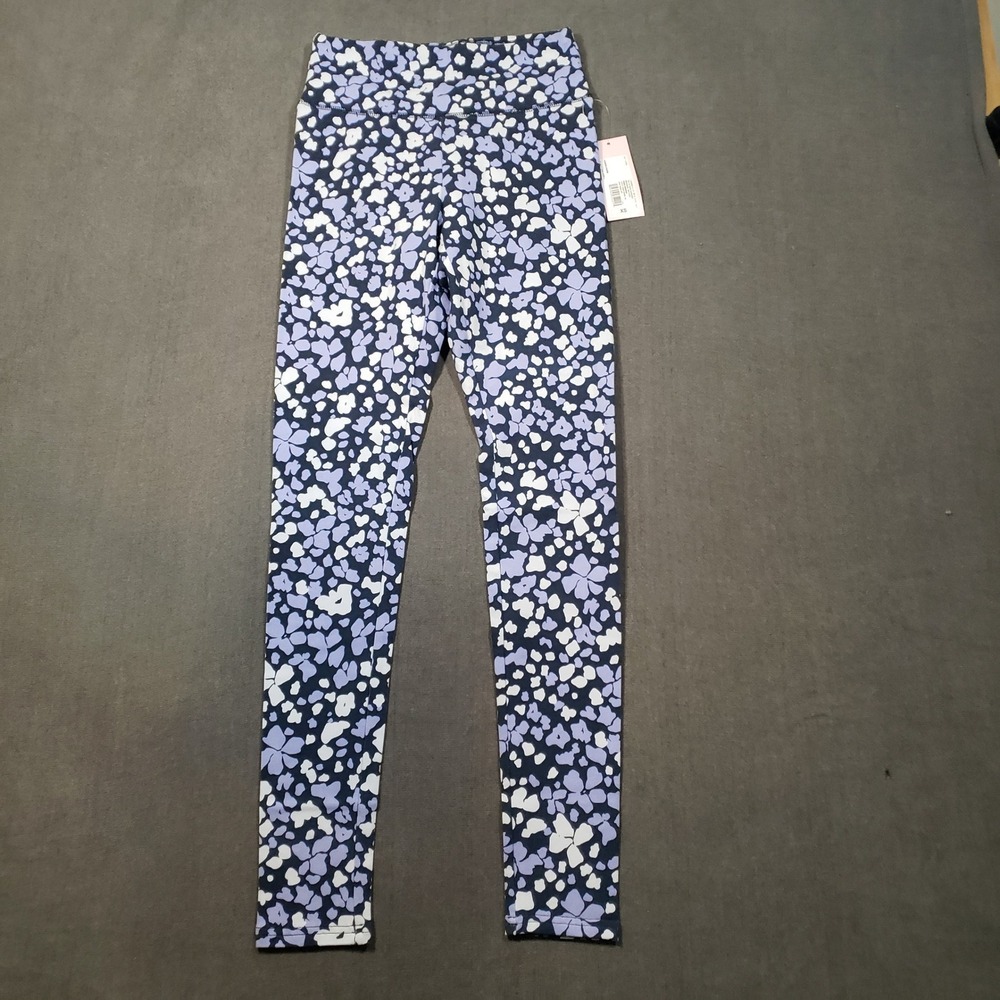 Wild Fable Fashion Leggings Womens XS Blue Floral High Waisted Cotton Blend NWT